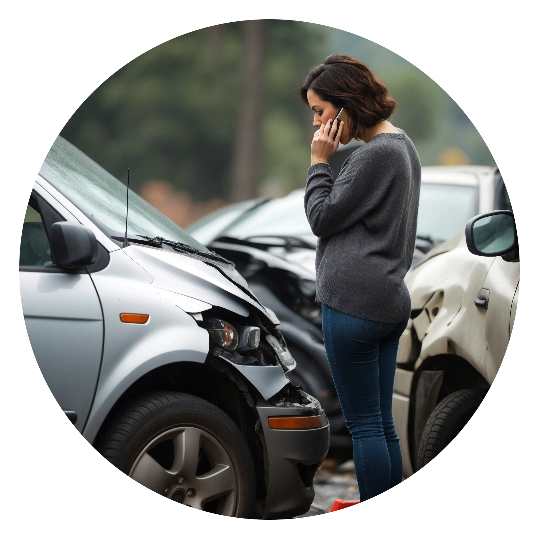 Vehicle recovery Bristol - GMP Motors SW - a woman calling for assistance after an accident